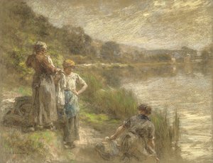 Tres lavanderas de Leon Augustin Lhermitte